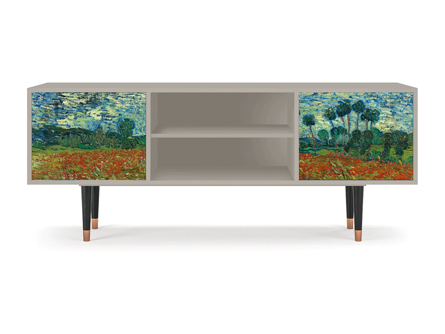 Mobile TV - 170х69х48 cm - T2 - Poppy field by van Gogh, Sabbia