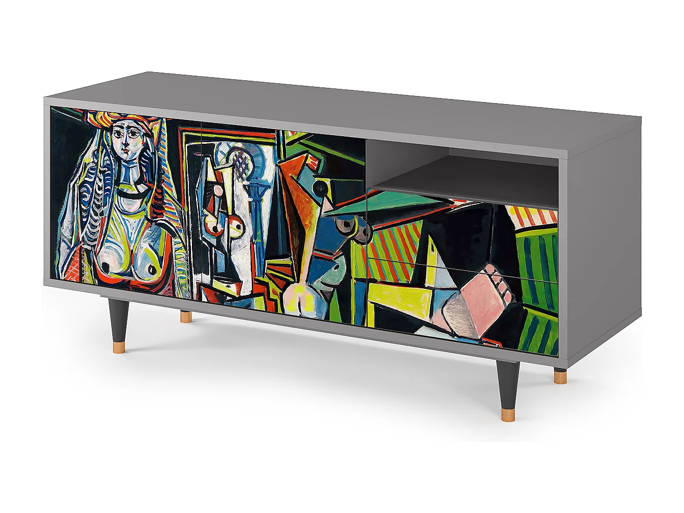 Mobile TV - 125х56х41 cm - T7 - Women of Algiers, Grigio