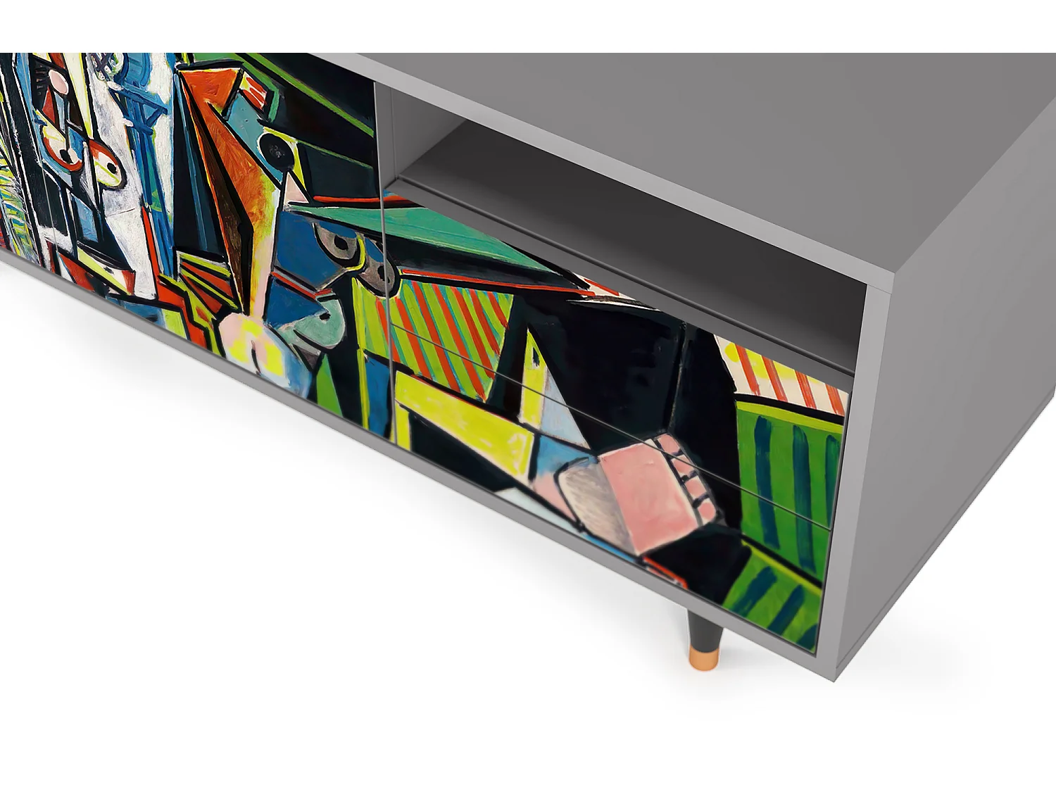 Meuble TV - 125х56х41 cm - T7 - Women of Algiers, Gris