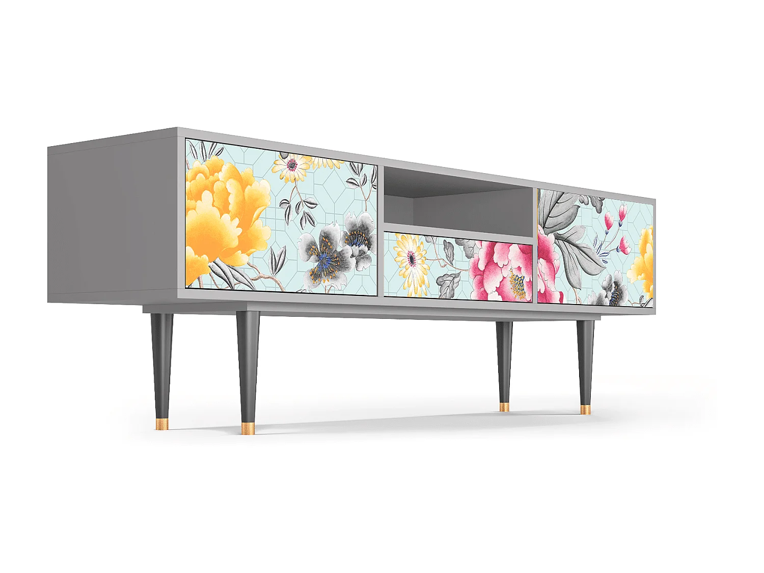 Mueble de TV - 170х59х41 cm - T6 - Sky Garden, Gris