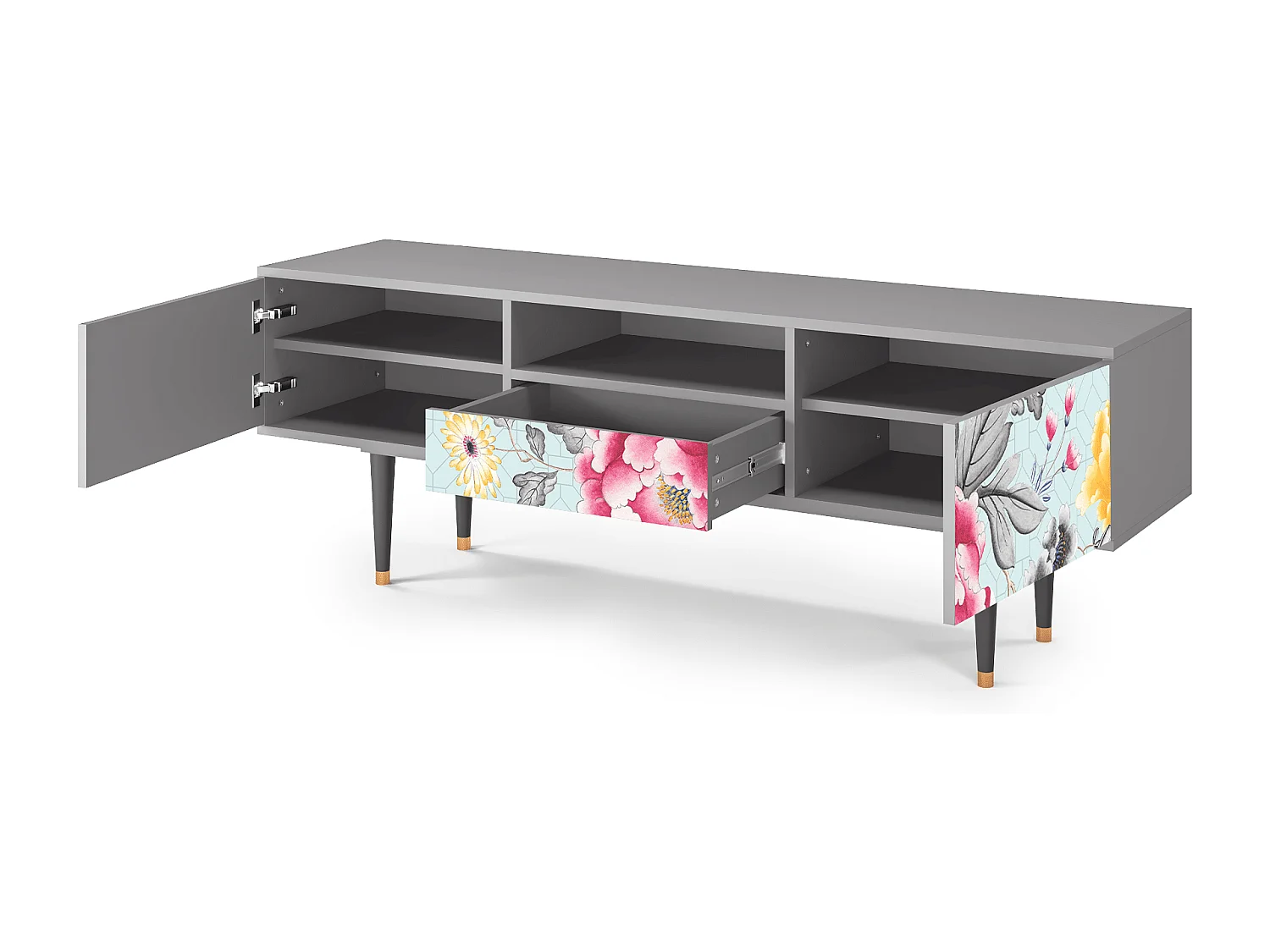 Mueble de TV - 170х59х41 cm - T6 - Sky Garden, Gris