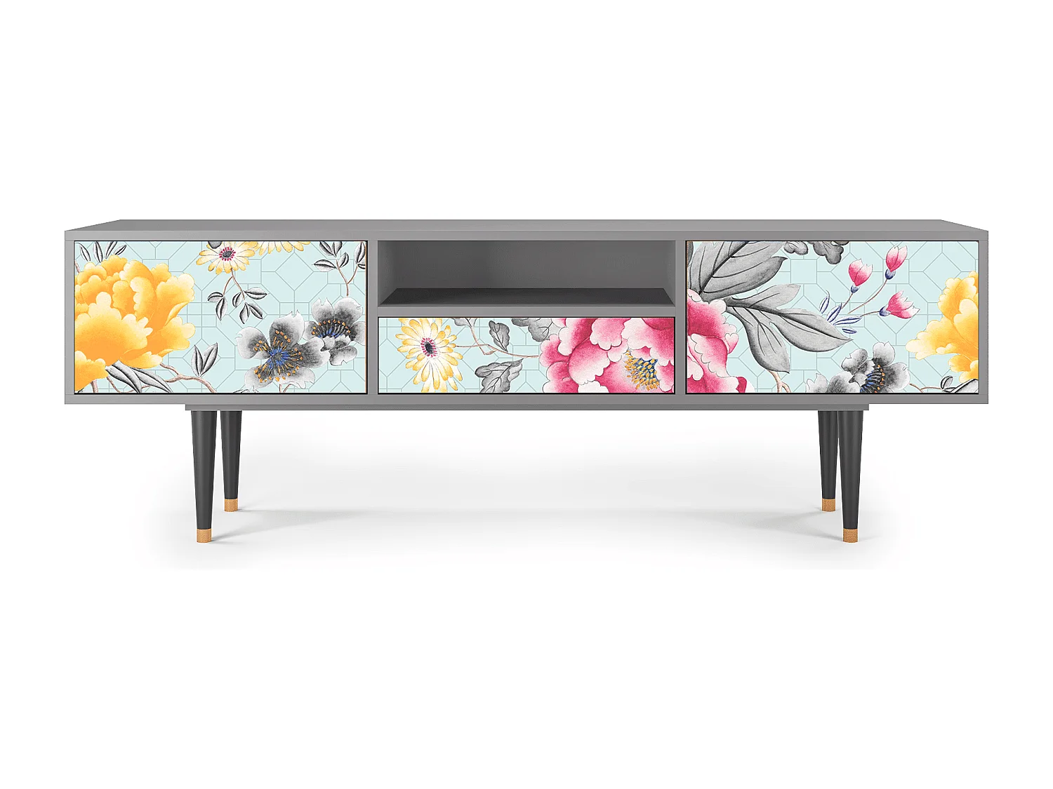 Meuble TV - 170х59х41 cm - T6 - Sky Garden, Gris