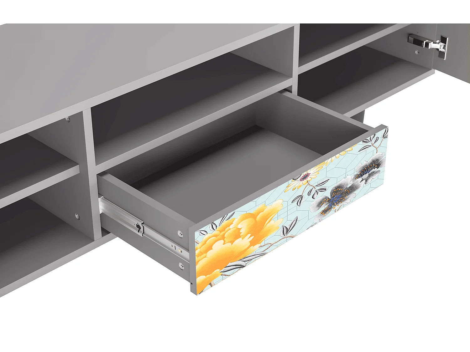 Meuble TV - 170х59х41 cm - T6 - Sky Garden, Gris