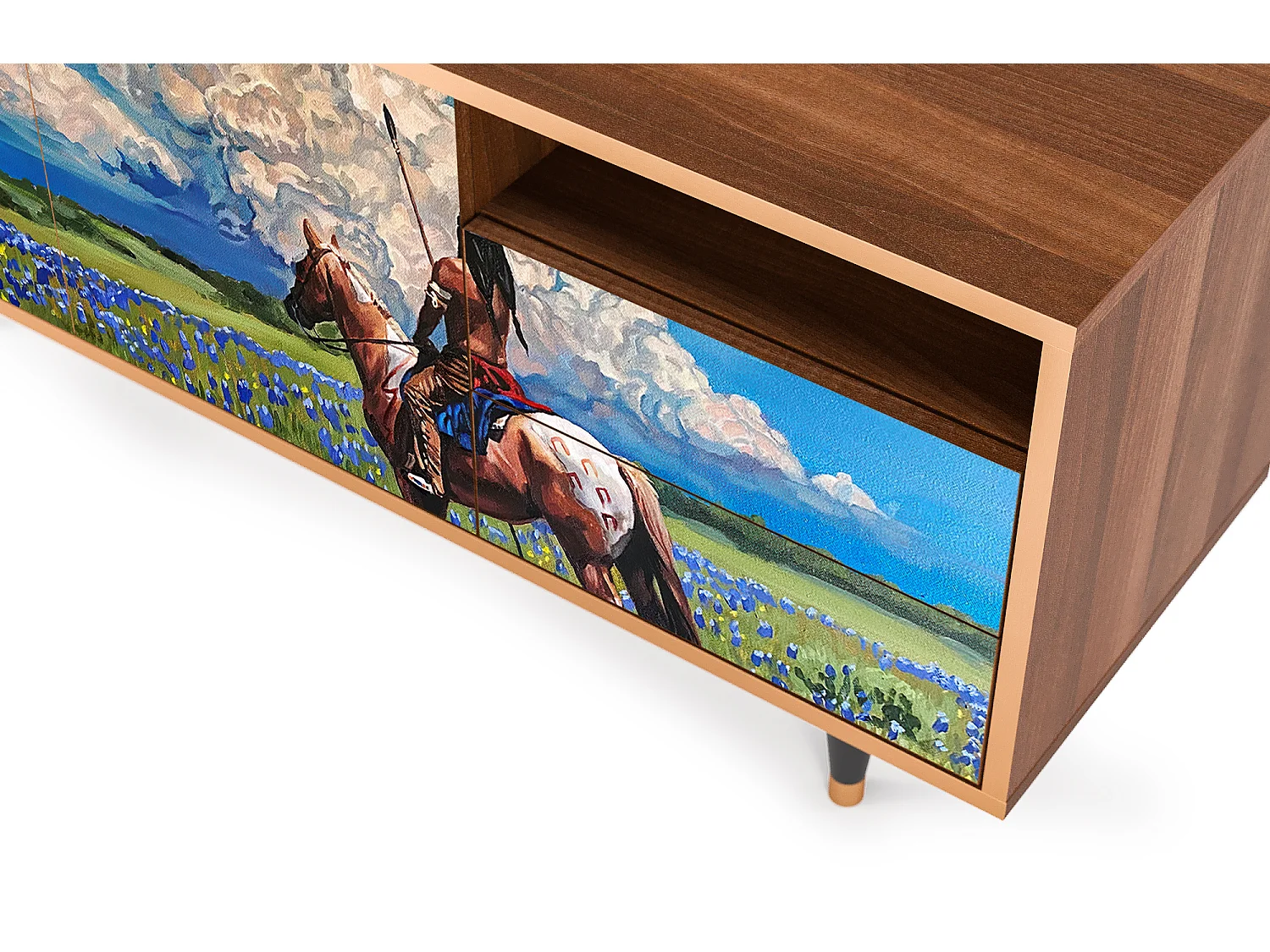 Mobile TV - 125х56х41 cm - T7 - Thunderheads by Dean, Noce