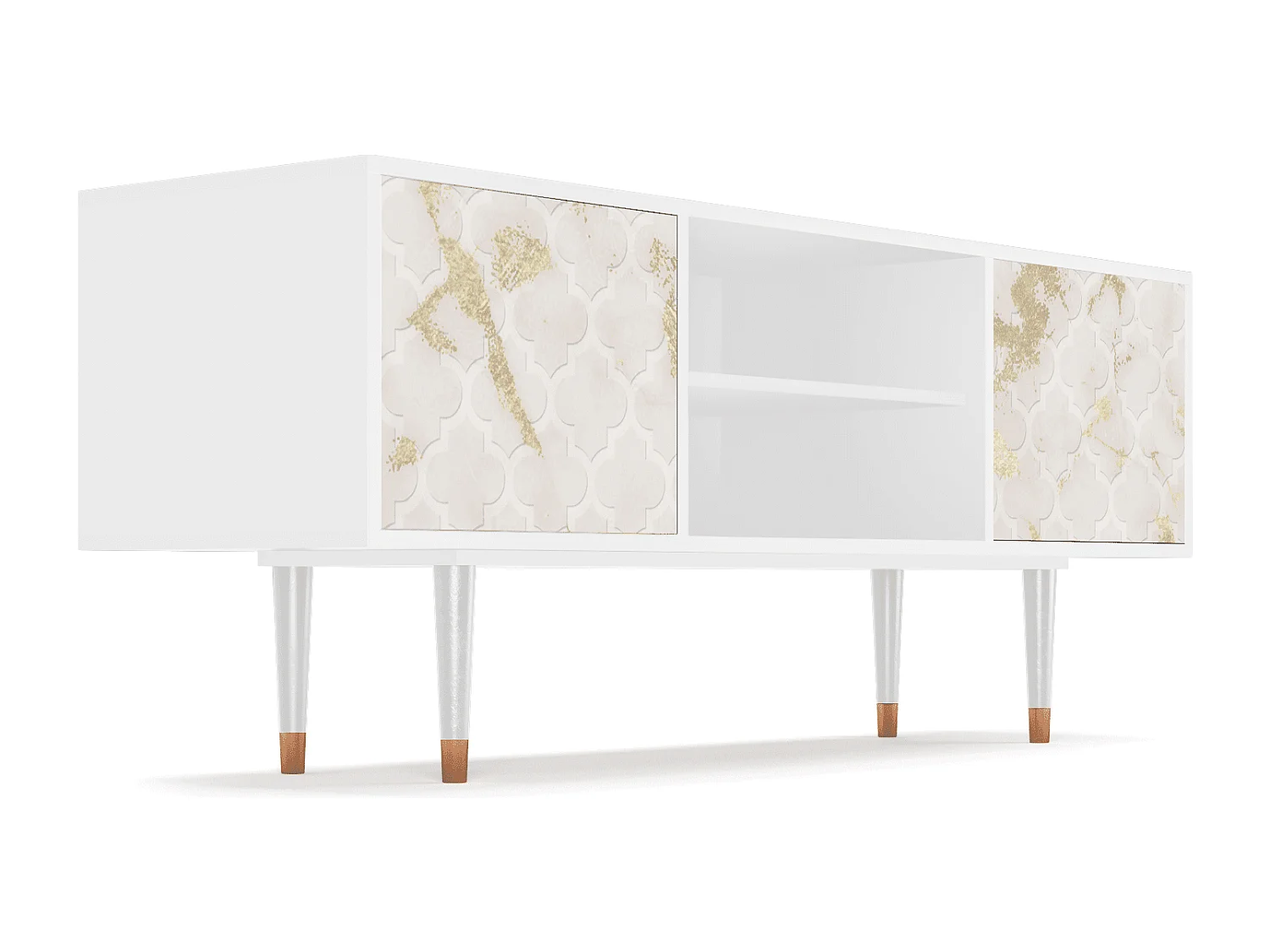 Mueble de TV - 170х69х48 cm - T2 - Sahara desert, Branco