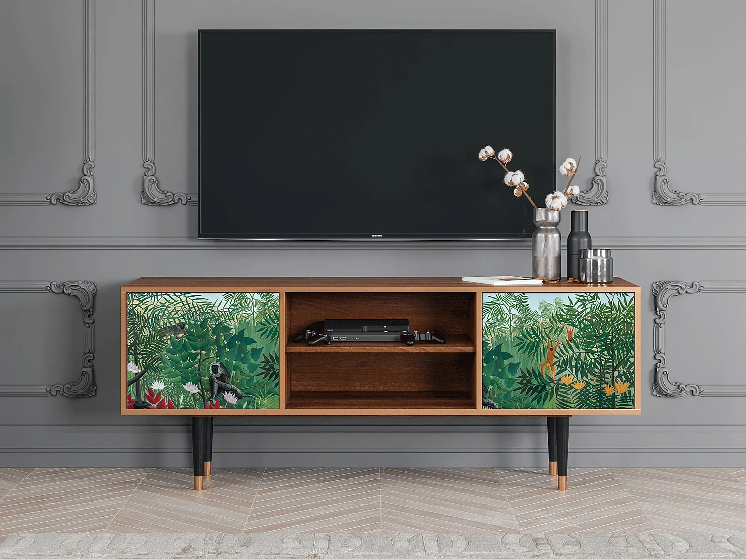 Mobile TV - 170х69х48 cm - T2 - Jungles in Paris, Noce