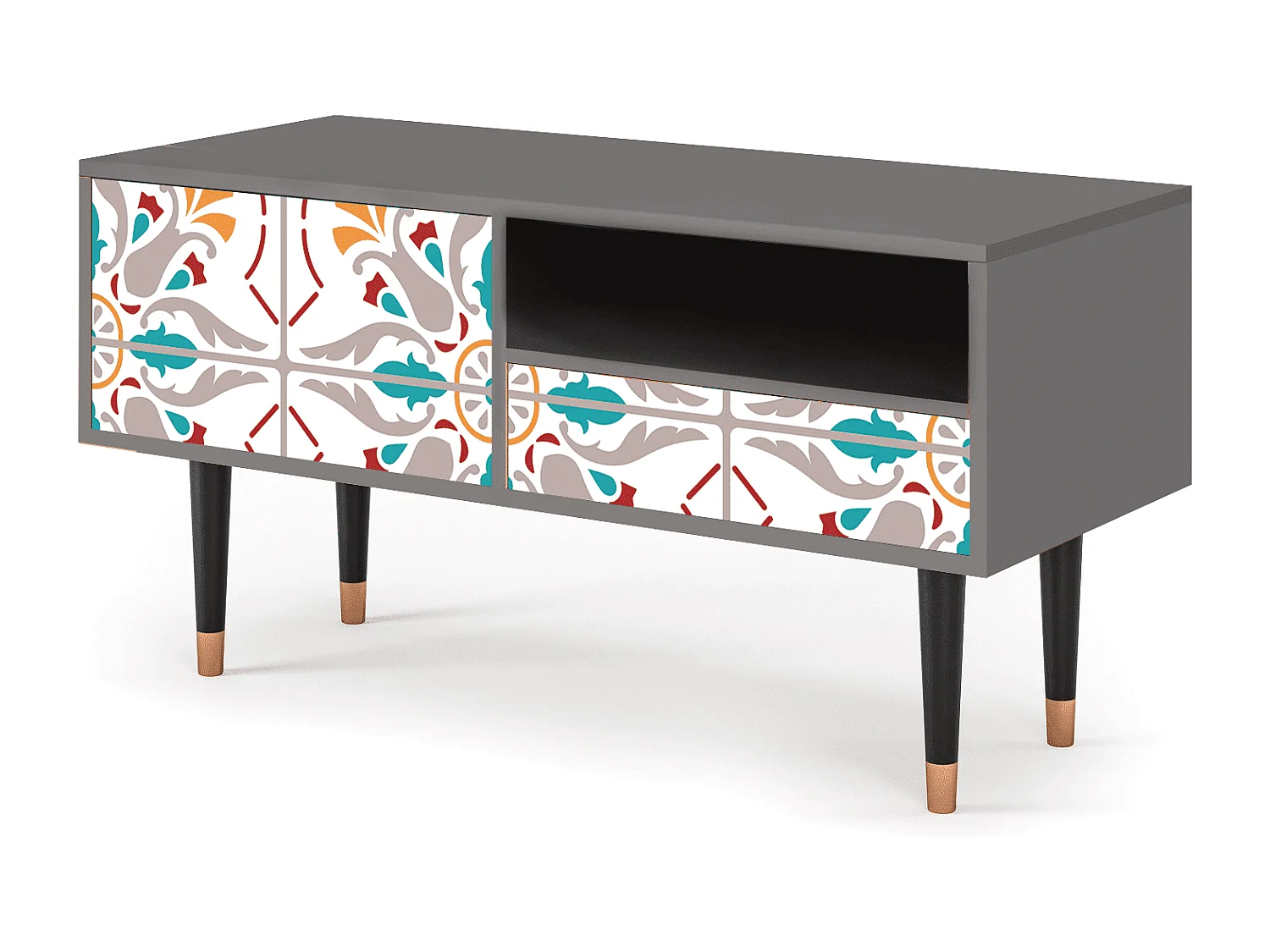 Mobile TV - 115х59х48 cm - T3 - Spring Ceramics, Grigio