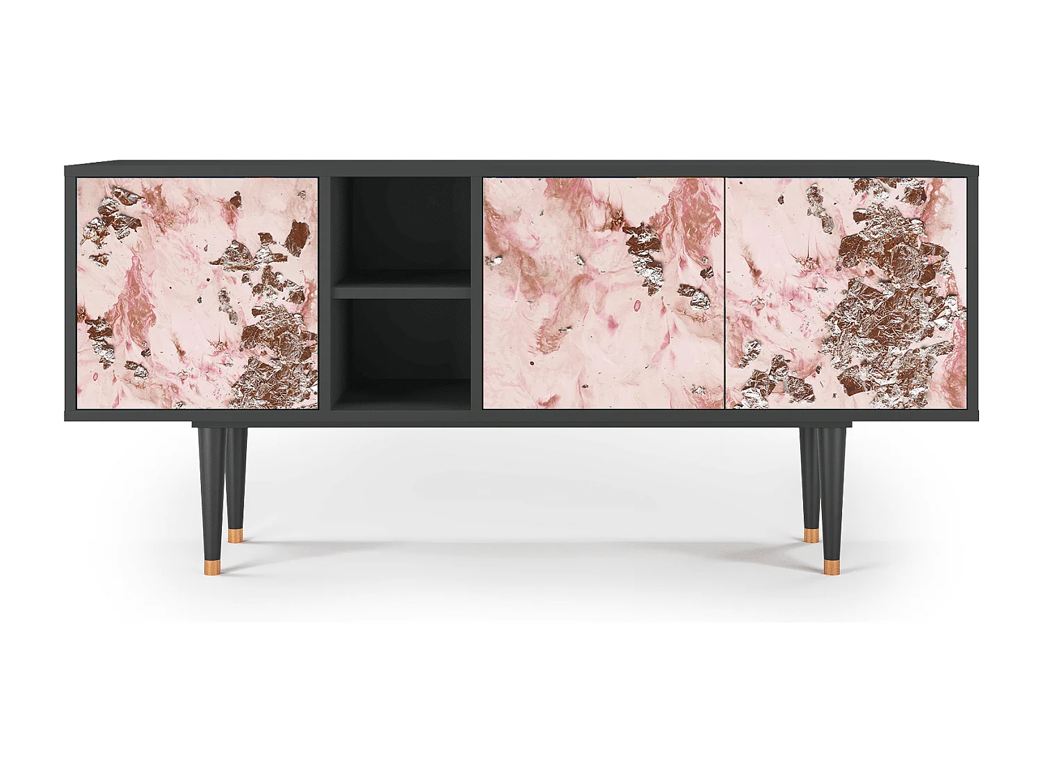 Meuble TV - 150х69х41 cm - T5 - Cotton Candy, Anthracite