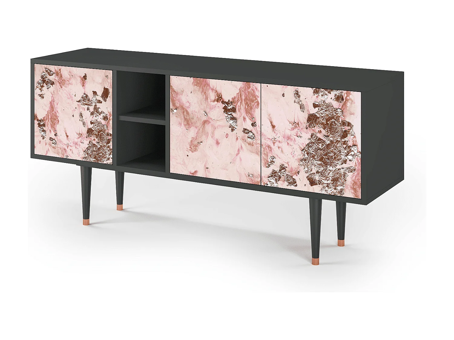 Meuble TV - 150х69х41 cm - T5 - Cotton Candy, Anthracite