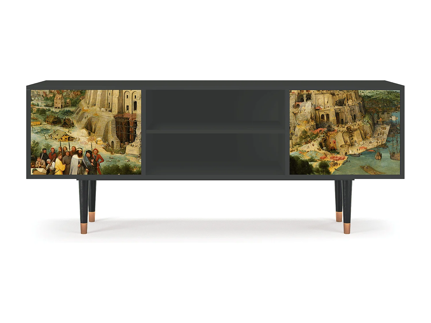 Mueble de TV - 170х69х48 cm - T2 - Elder The Tower, Antracite