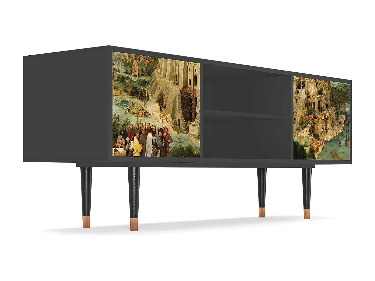 Mueble de TV - 170х69х48 cm - T2 - Elder The Tower, Antracite