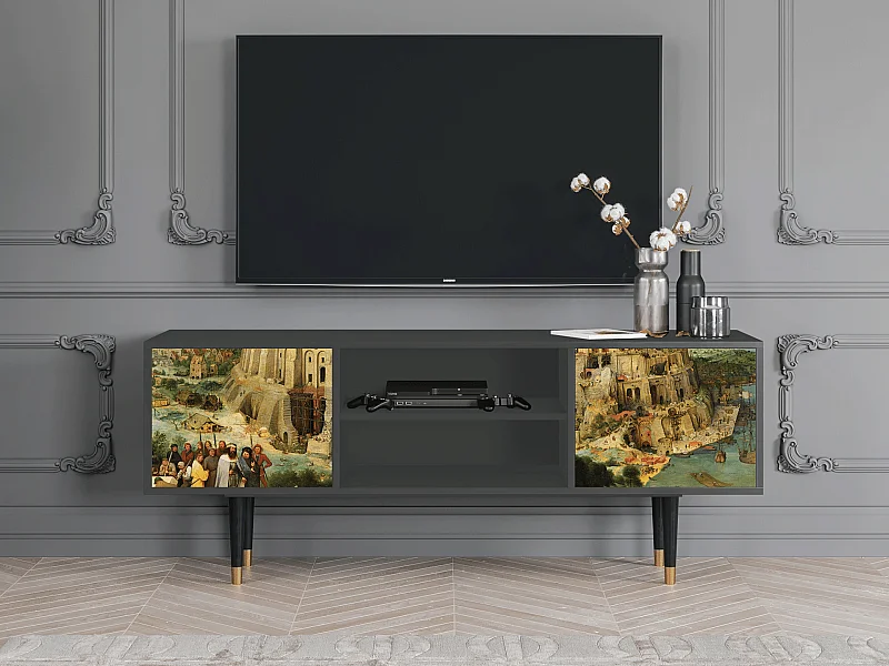 TV-meubel - 170х69х48 cm - T2 - Elder The Tower, Antraciet