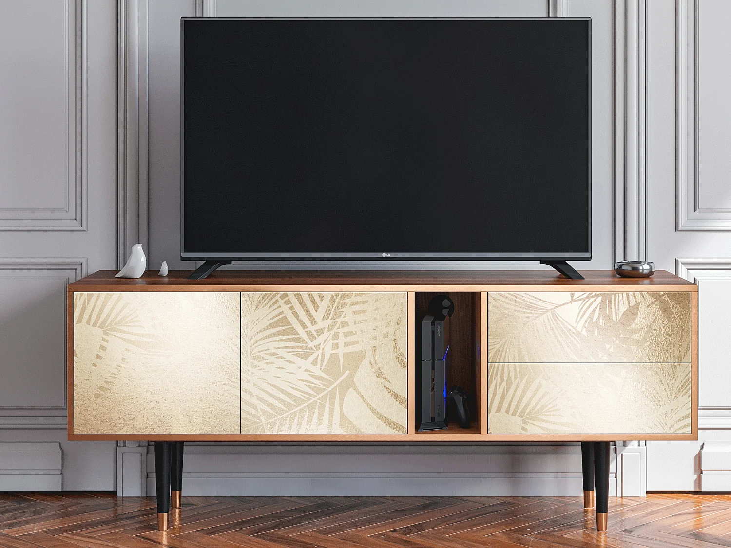 Meuble TV - 170х69х48 cm - T1 - Plant of the Dessert, Noyer