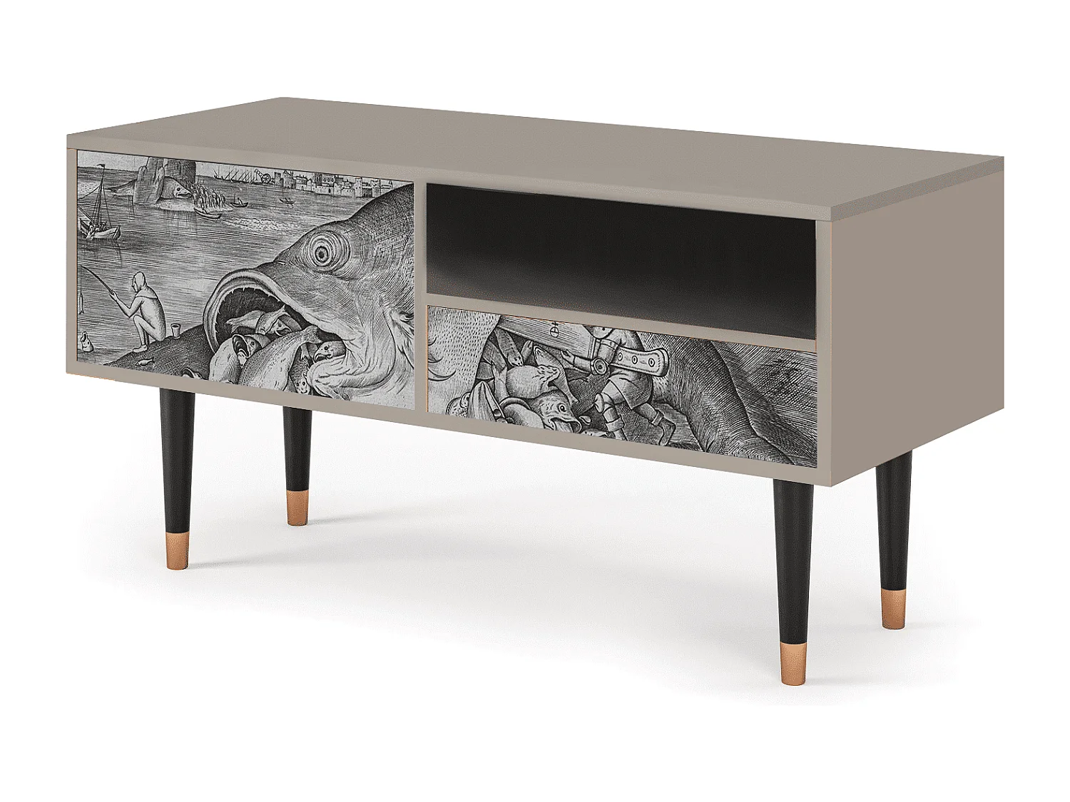 TV-Möbel - 115х59х48 cm - T3 - Big Fish Eat Little, Sand