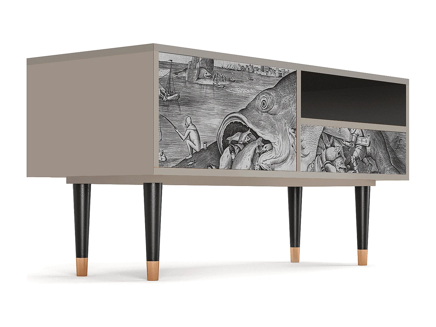 TV-Möbel - 115х59х48 cm - T3 - Big Fish Eat Little, Sand