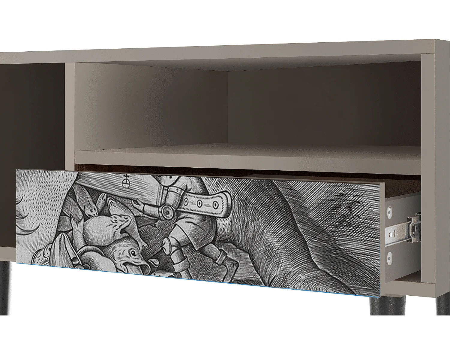 TV-Möbel - 115х59х48 cm - T3 - Big Fish Eat Little, Sand