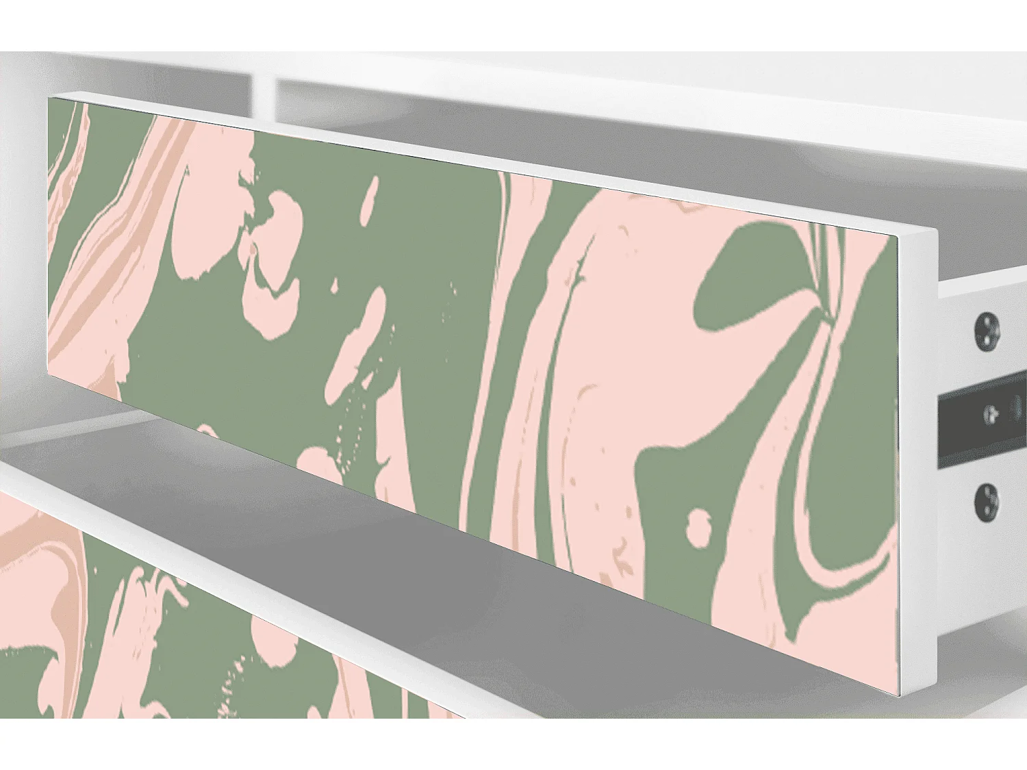 Meuble TV - 170х59х48 cm - T4 - Aquarelle, Blanc