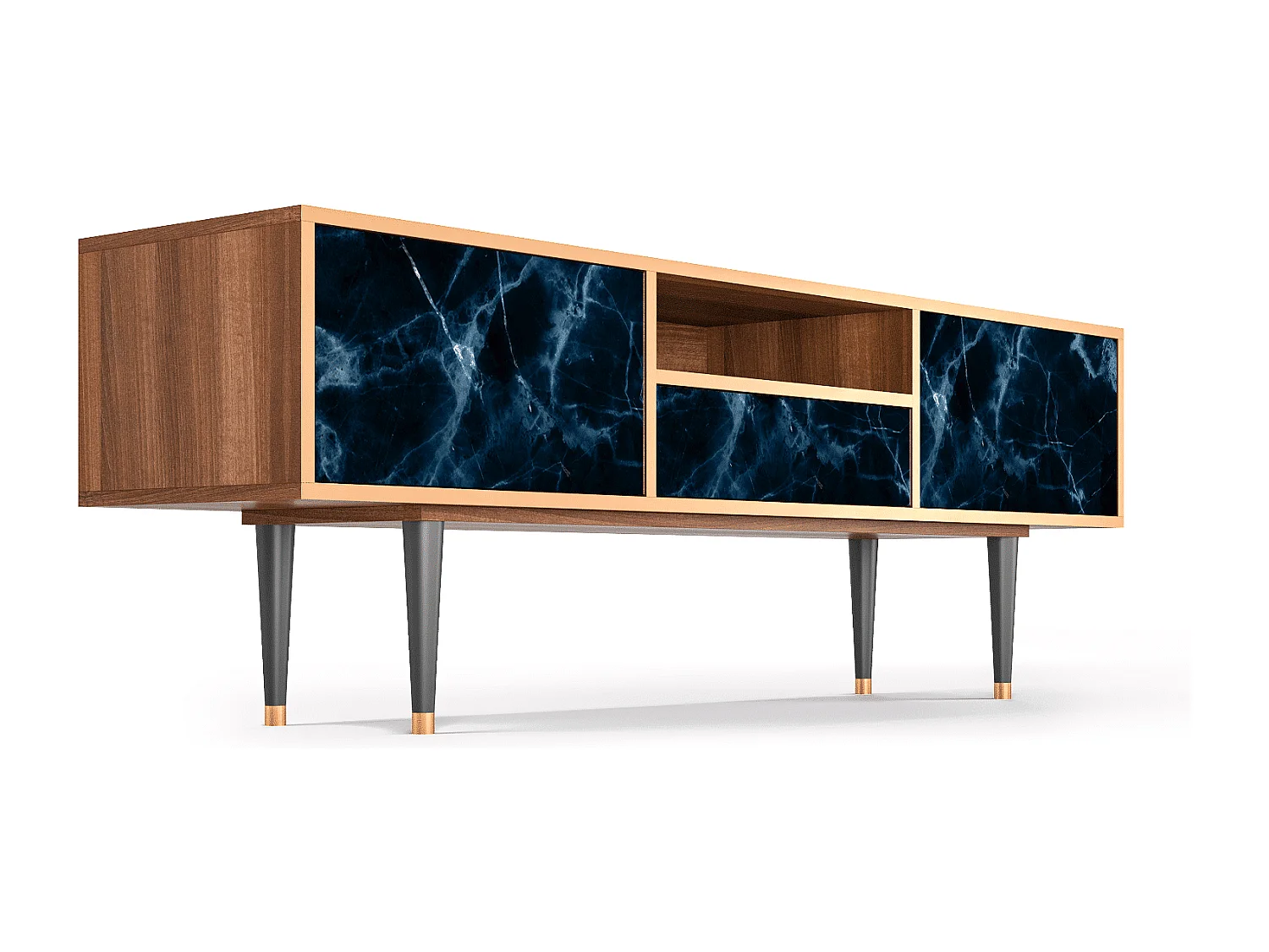 Meuble TV - 170х59х41 cm - T6 - Deep Ocean, Noyer