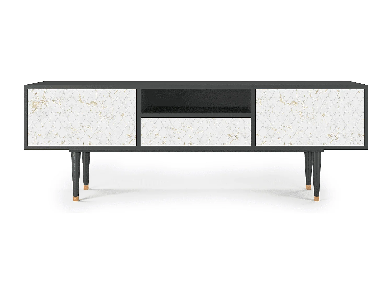 Mueble de TV - 170х59х41 cm - T6 - Sweet Cotton, Antracite