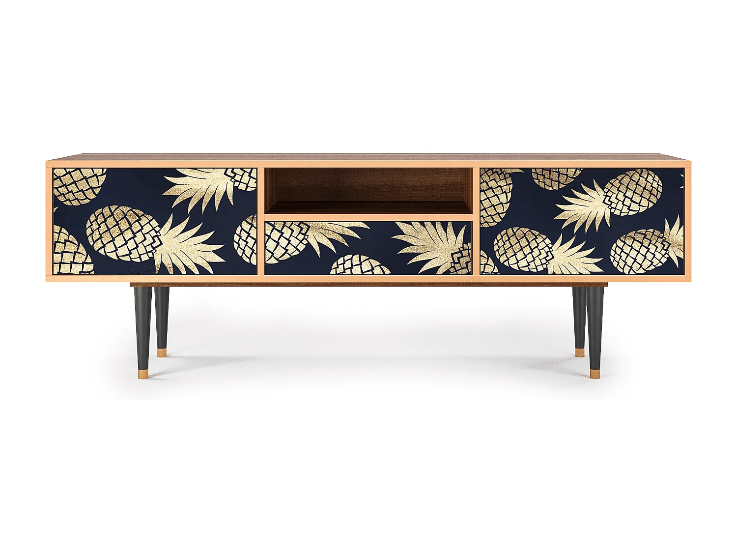 Meuble TV - 170х59х41 cm - T6 - Sunny Pineaple, Noyer