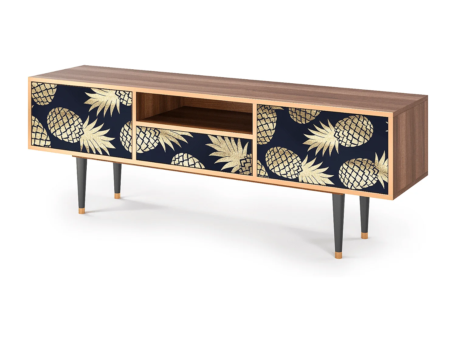 Meuble TV - 170х59х41 cm - T6 - Sunny Pineaple, Noyer