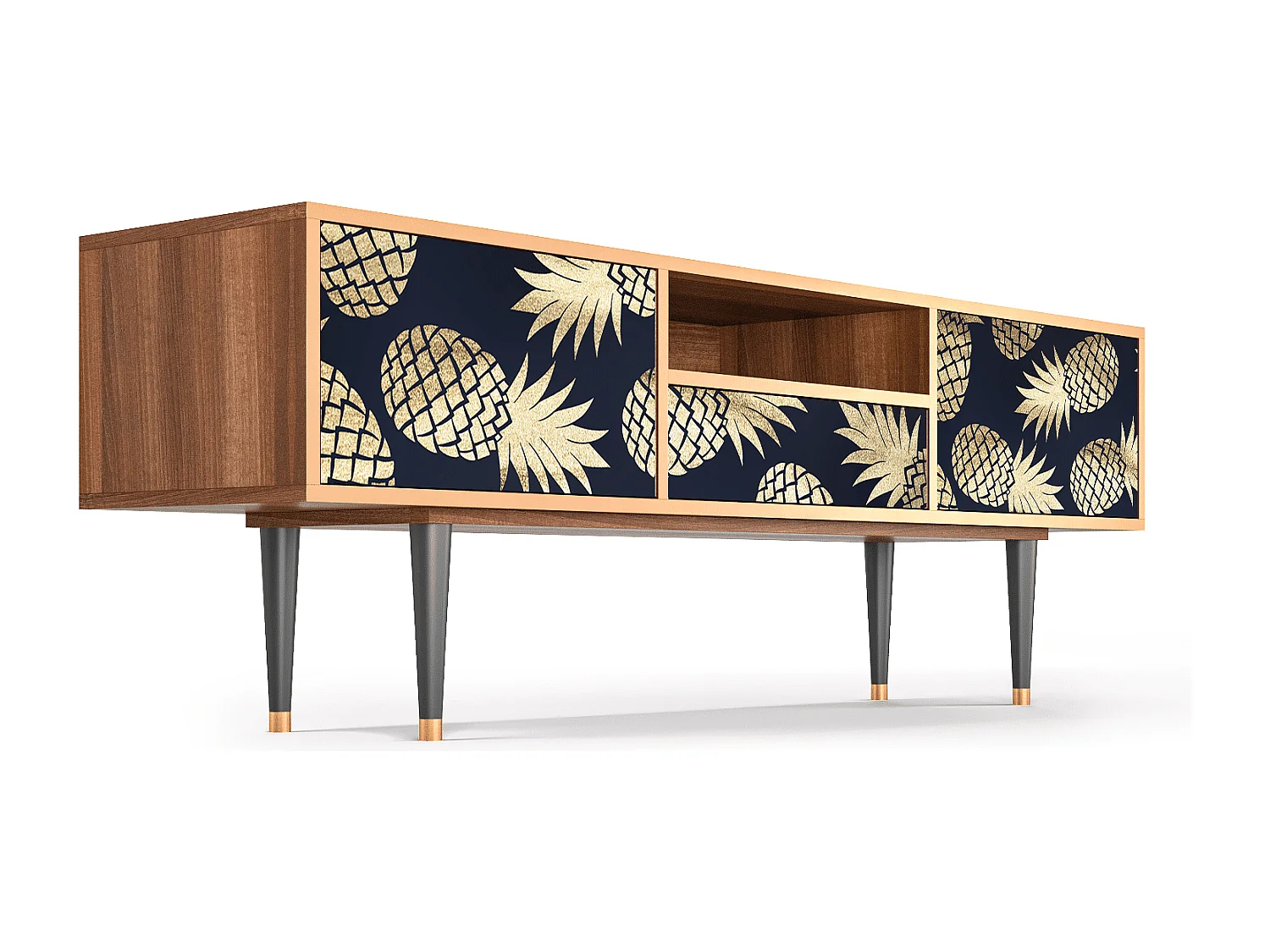 Meuble TV - 170х59х41 cm - T6 - Sunny Pineaple, Noyer