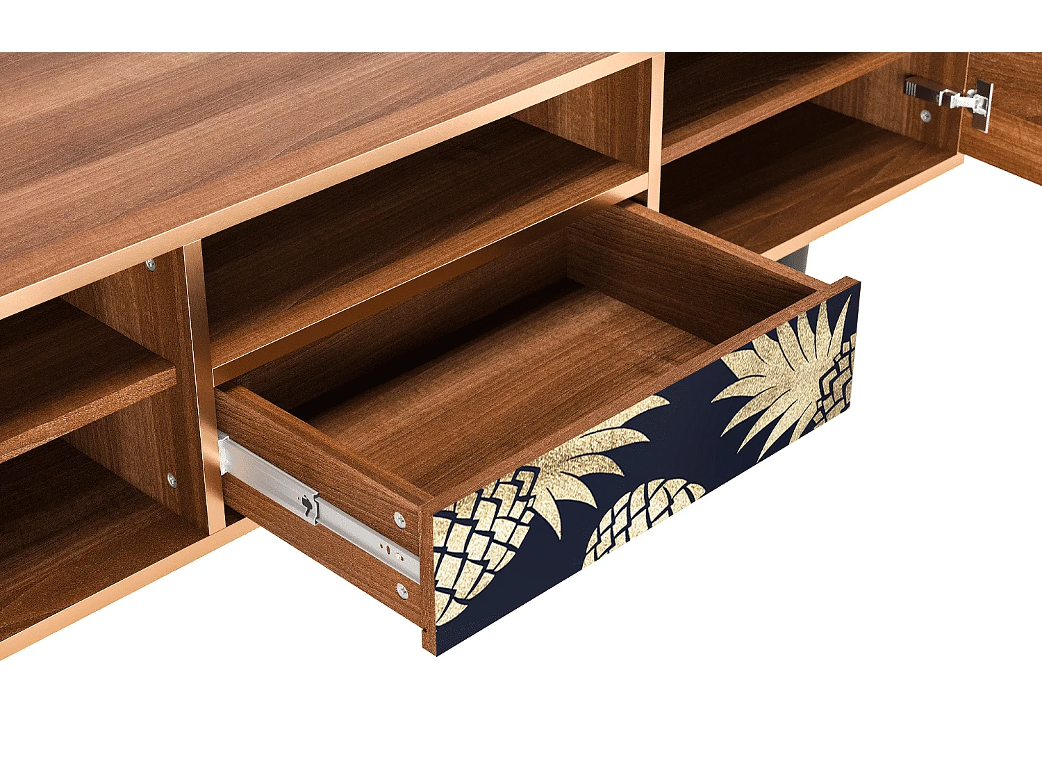 Mobile TV - 170х59х41 cm - T6 - Sunny Pineaple, Noce