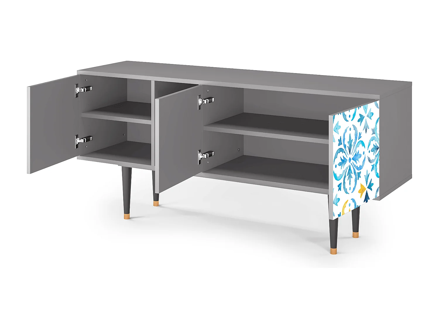 Meuble TV - 150х69х41 cm - T5 - Lisbon Flover, Gris