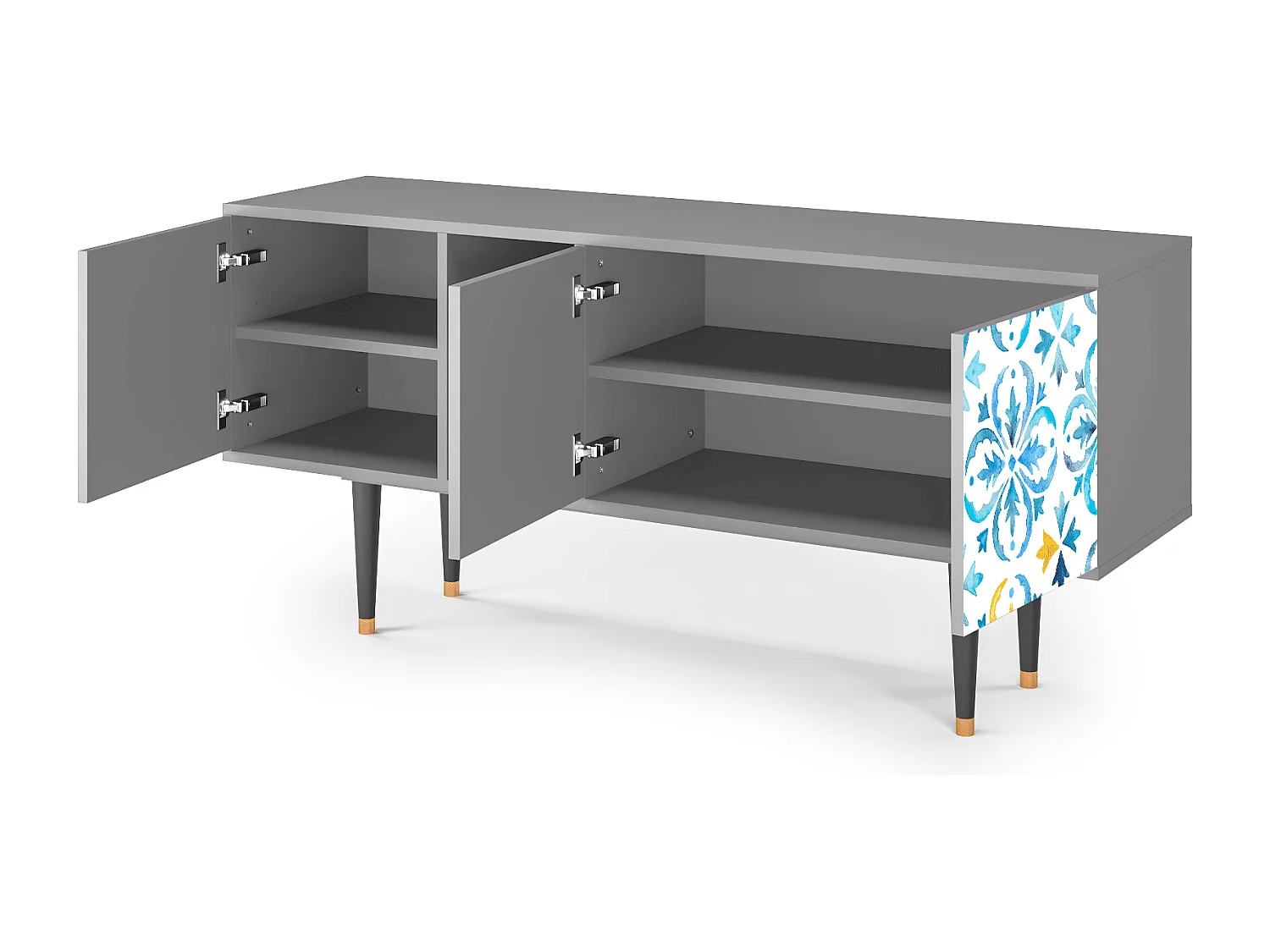 Szafka RTV - 150х69х41 cm - T5 - Lisbon Flover, Szary