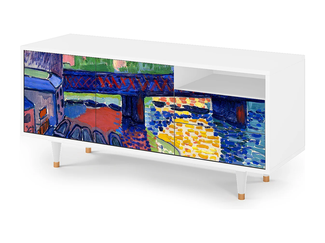 Mobile TV - 125х56х41 cm - T7 - Charing Cross Bridge, Bianco