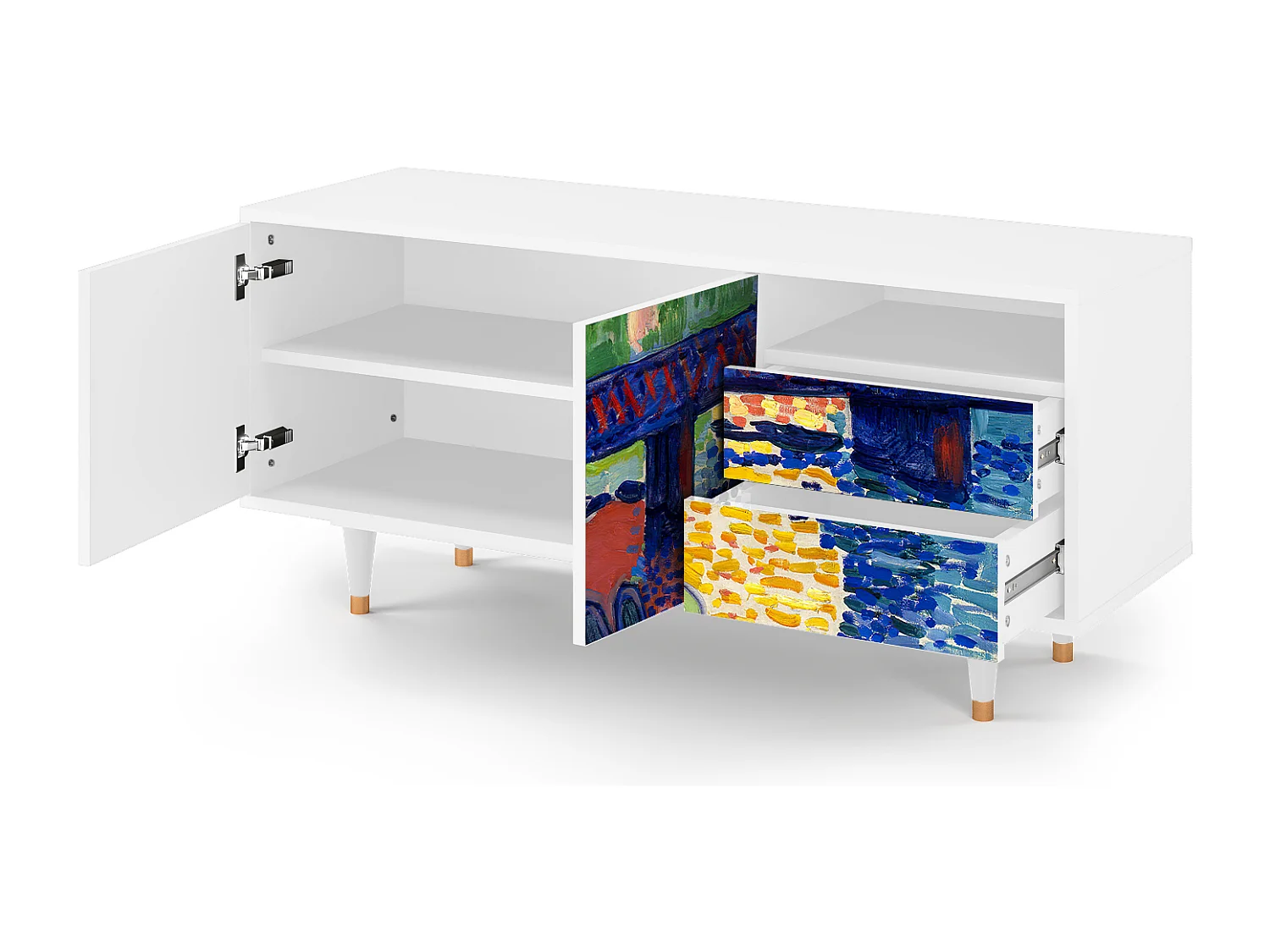 Mobile TV - 125х56х41 cm - T7 - Charing Cross Bridge, Bianco