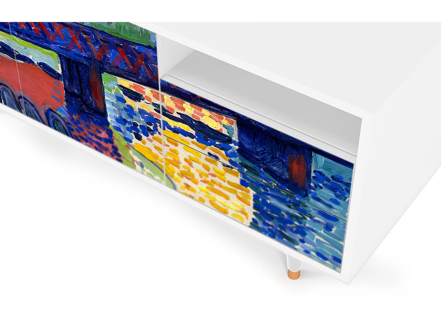 TV-Möbel - 125х56х41 cm - T7 - Charing Cross Bridge, Weiß