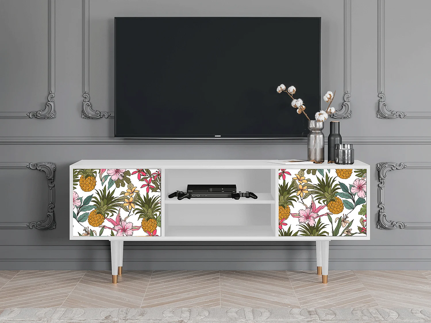 Mueble de TV - 170х69х48 cm - T2 - Estival Fruit, Branco