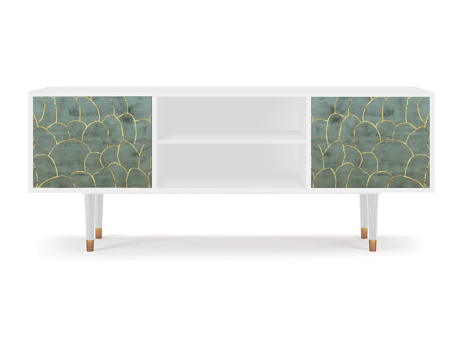 TV-Möbel - 170х69х48 cm - T2 - Magnificent Water Lily, Weiß