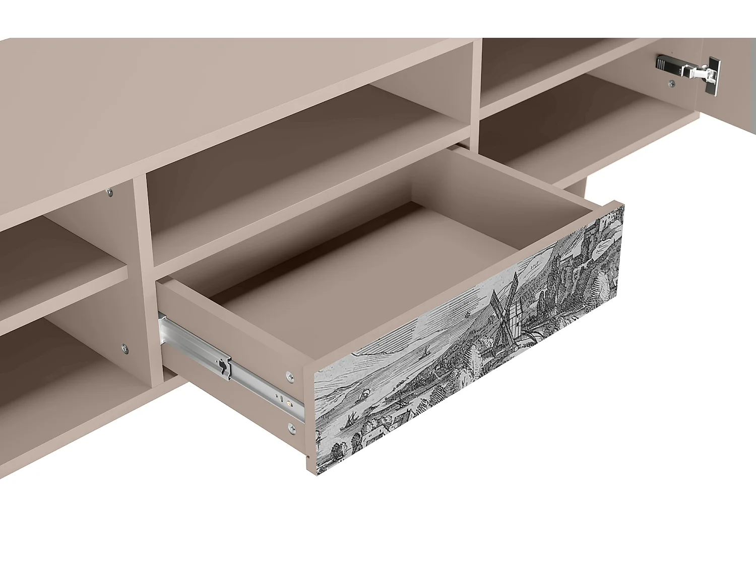 TV-Möbel - 170х59х41 cm - T6 - Bird Dropping, Latte