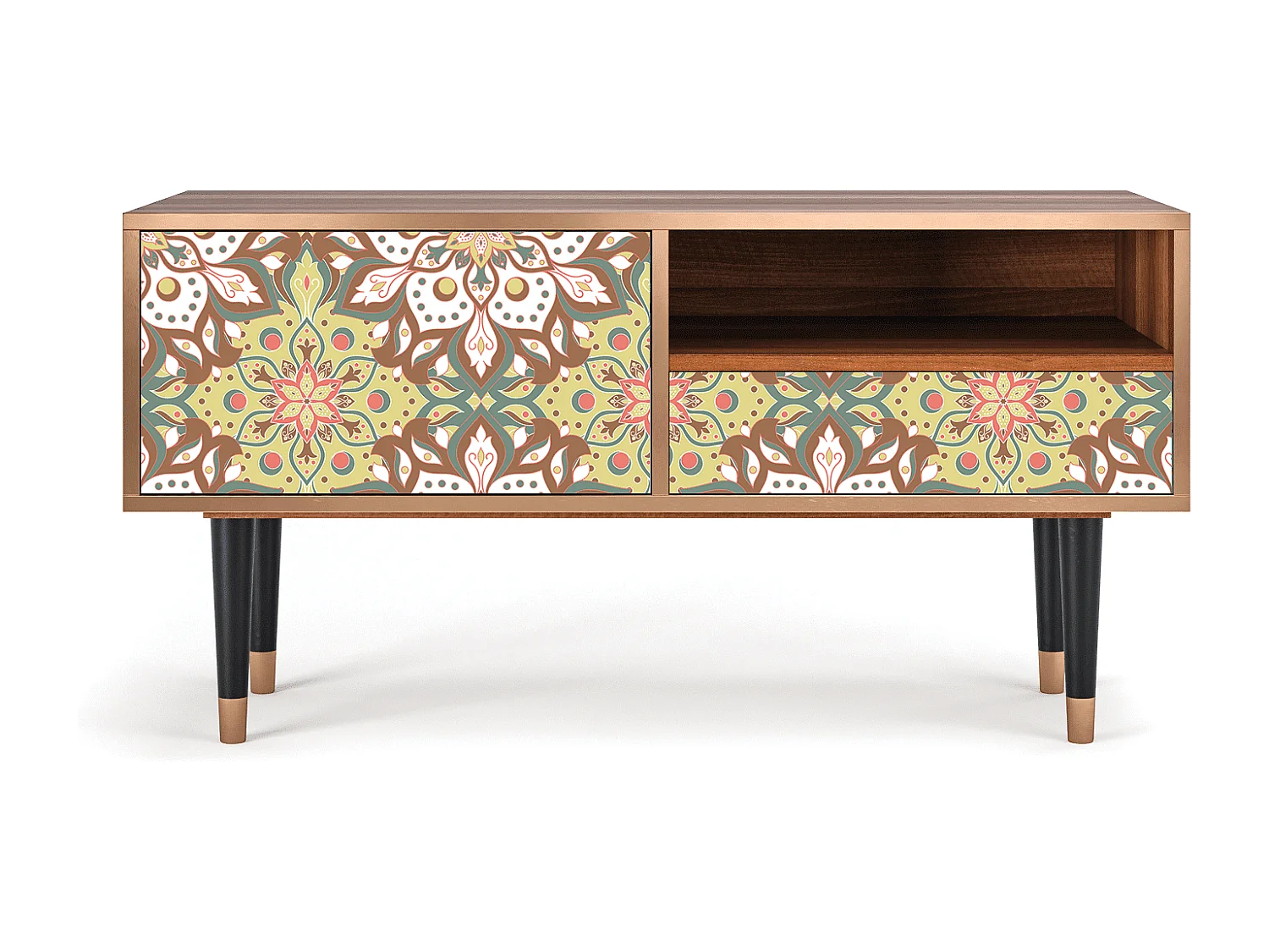 Mueble de TV - 115х59х48 cm - T3 - Chinese Tea, Nogueira