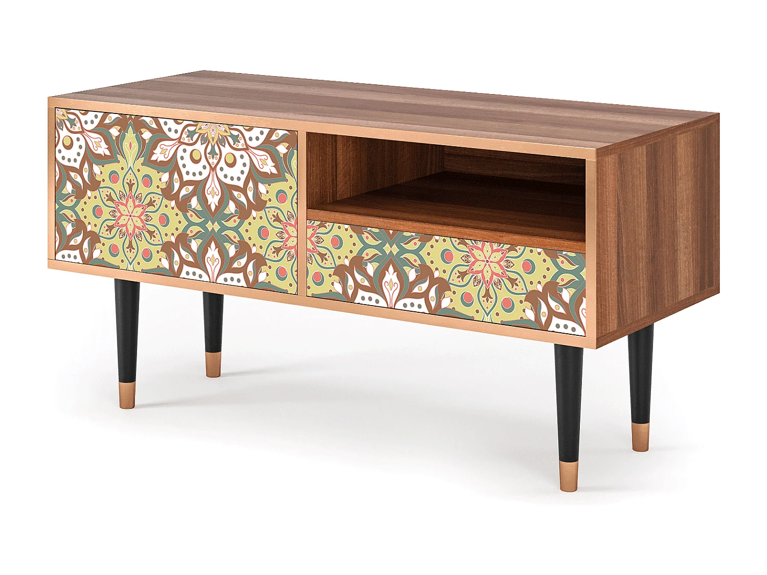 Mueble de TV - 115х59х48 cm - T3 - Chinese Tea, Nogueira