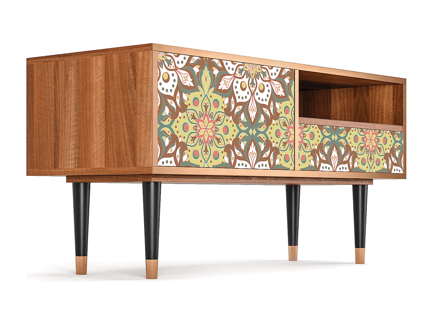 Mueble de TV - 115х59х48 cm - T3 - Chinese Tea, Nogueira