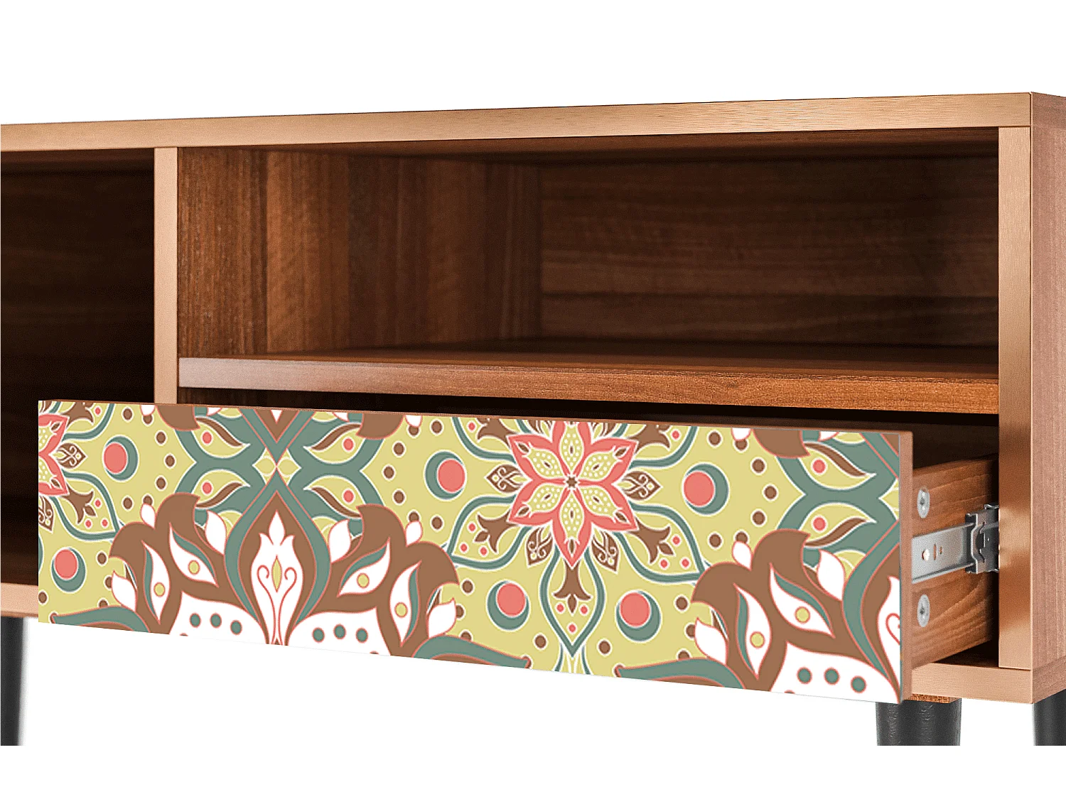 Meuble TV - 115х59х48 cm - T3 - Chinese Tea, Noyer