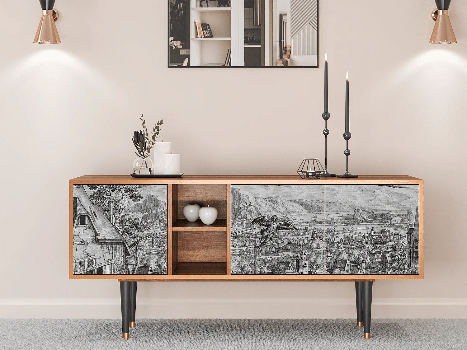 TV-Möbel - 150х69х41 cm - T5 - Departure, Walnuss