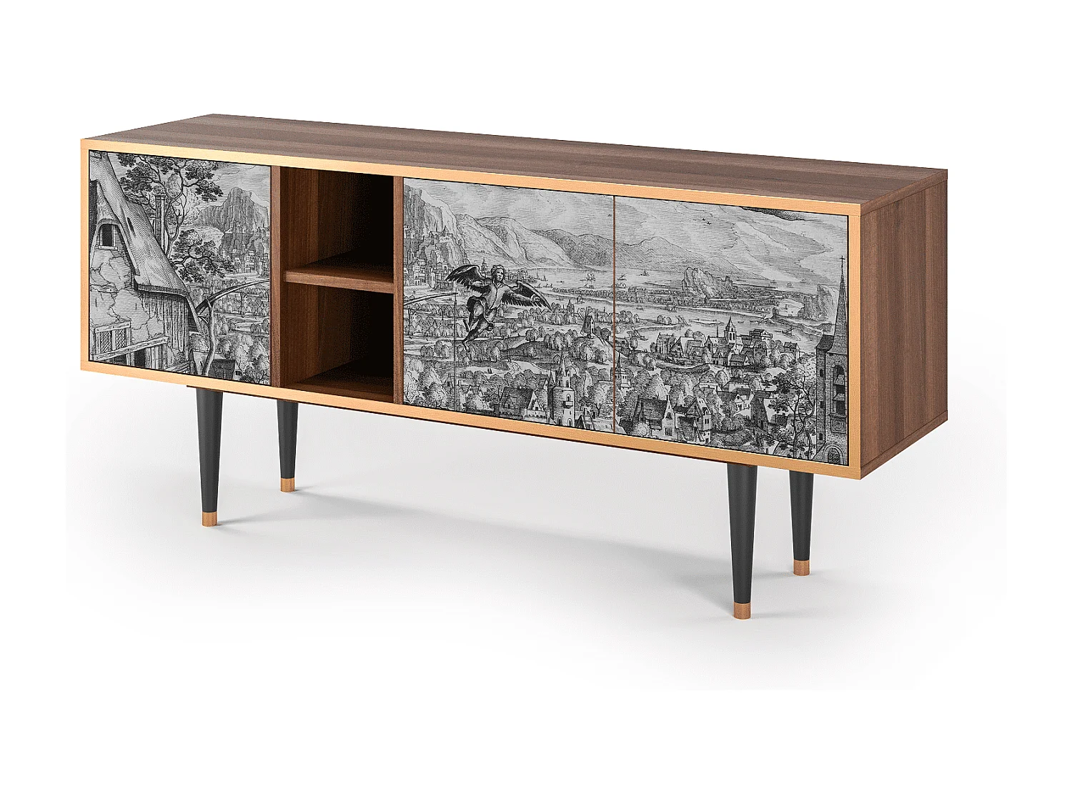 TV-Möbel - 150х69х41 cm - T5 - Departure, Walnuss