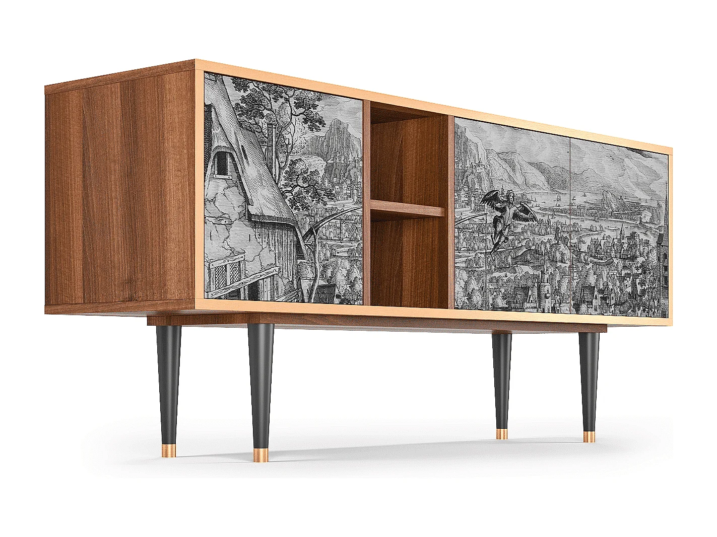 TV-Möbel - 150х69х41 cm - T5 - Departure, Walnuss