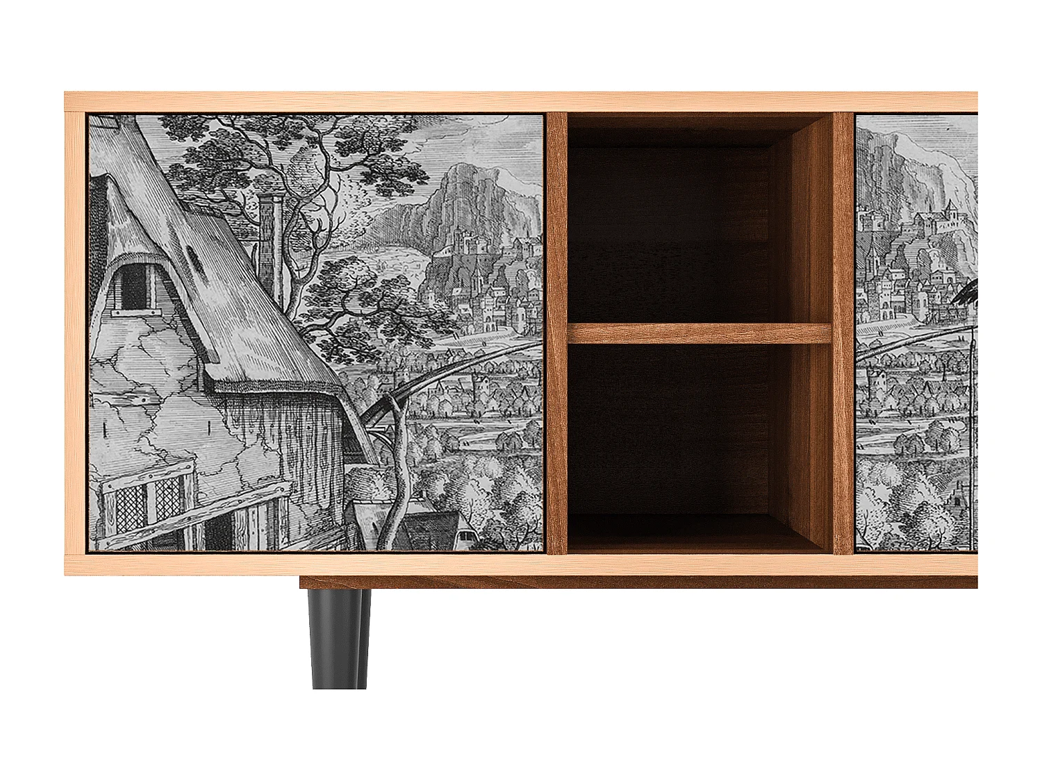 TV-Möbel - 150х69х41 cm - T5 - Departure, Walnuss