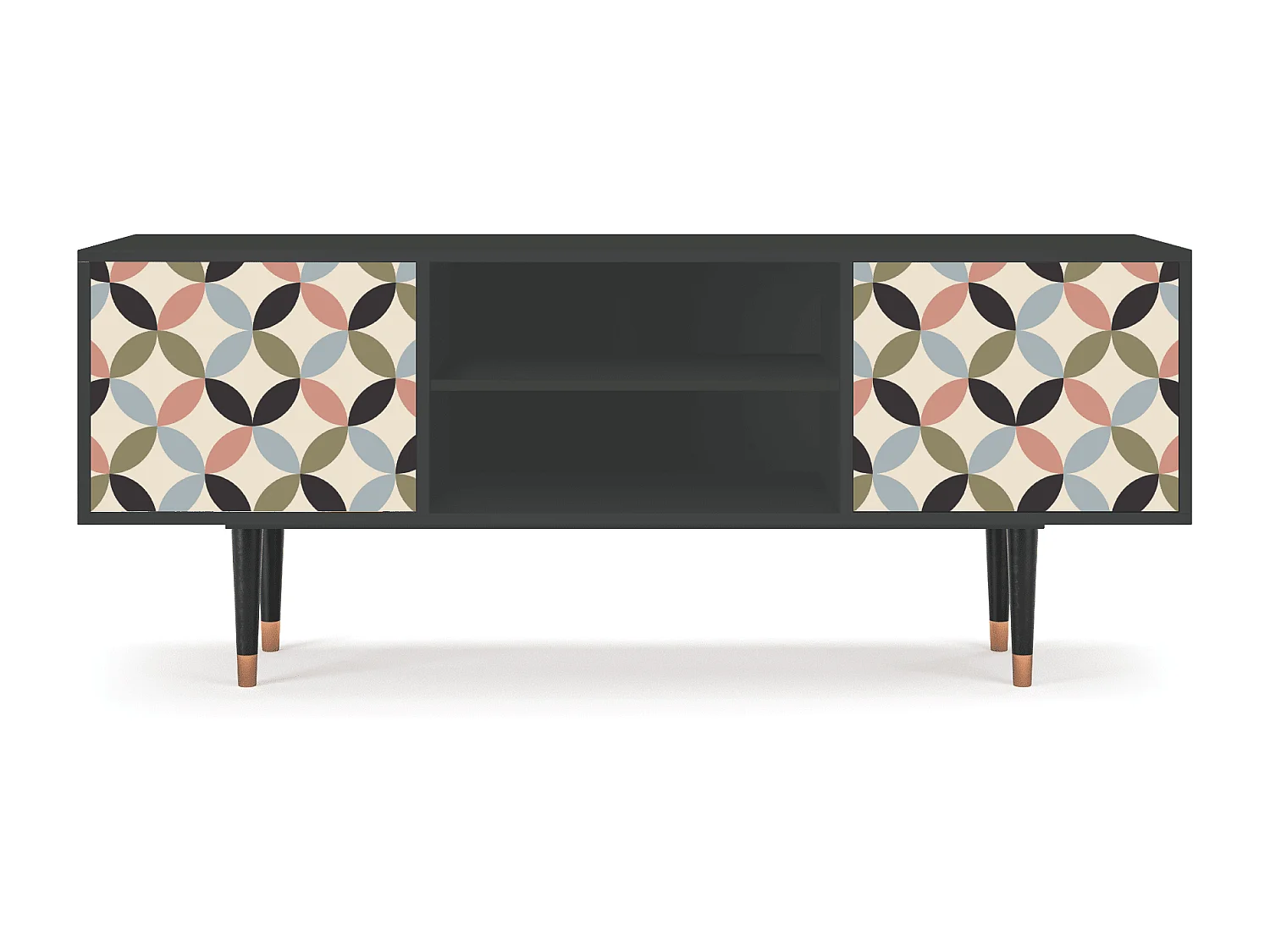 Szafka RTV - 170х69х48 cm - T2 - Butterfly Effect, Antracyt