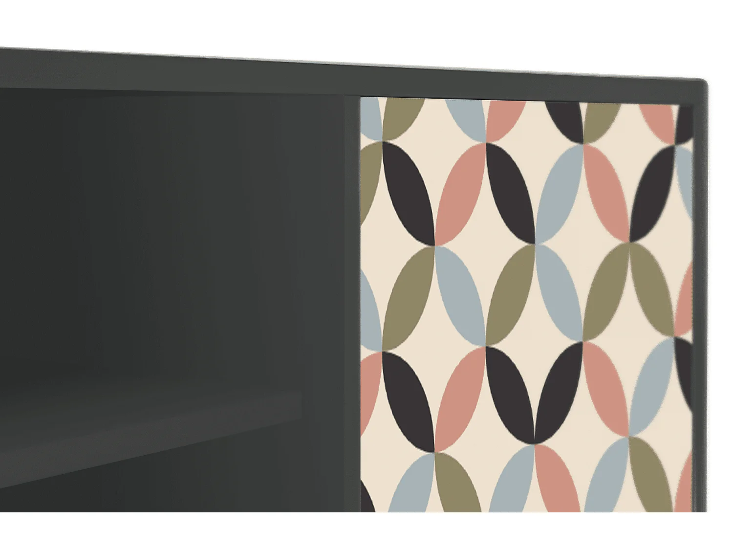 Szafka RTV - 170х69х48 cm - T2 - Butterfly Effect, Antracyt