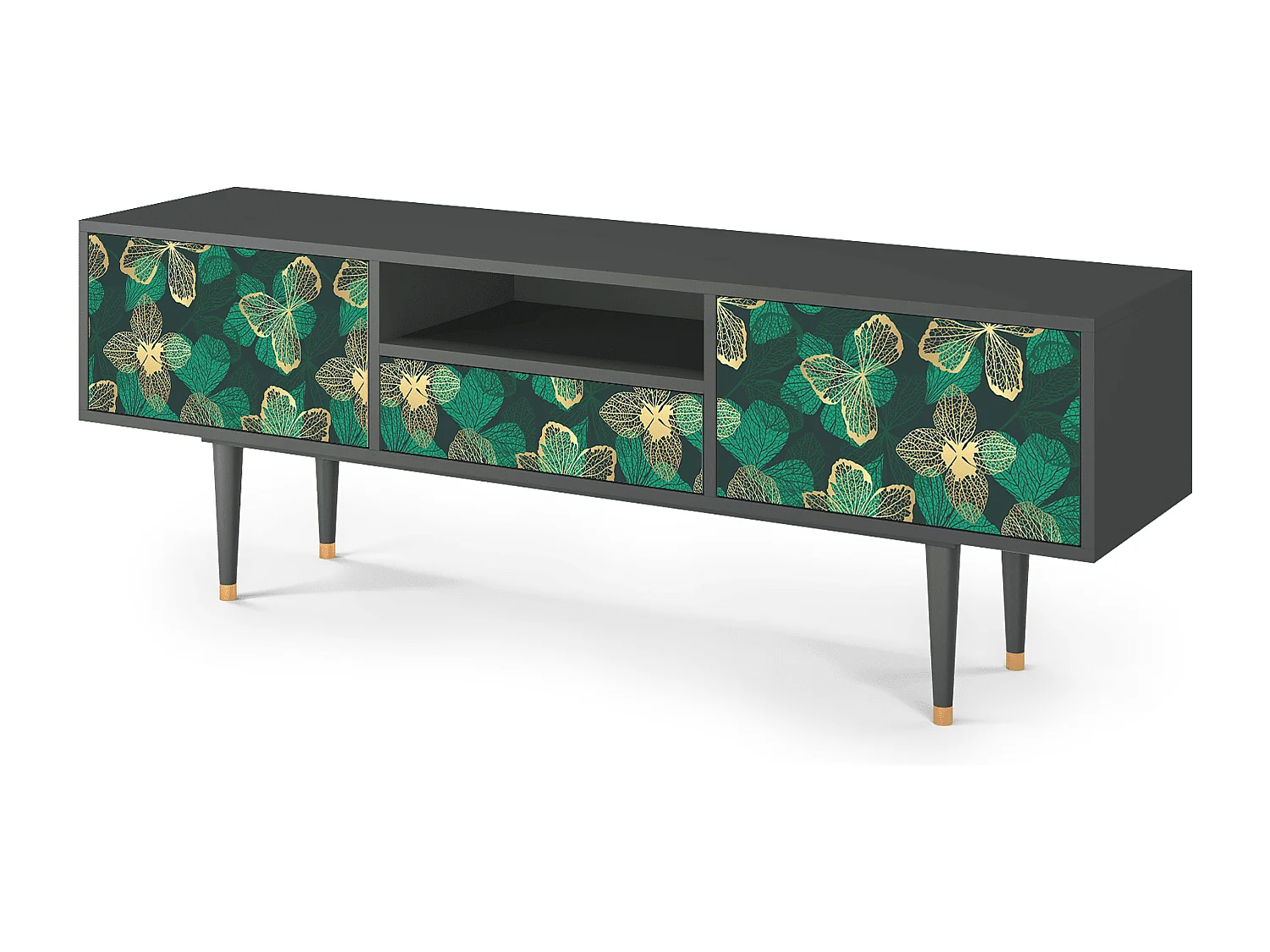 TV-meubel - 170х59х41 cm - T6 - Green Flower, Antraciet