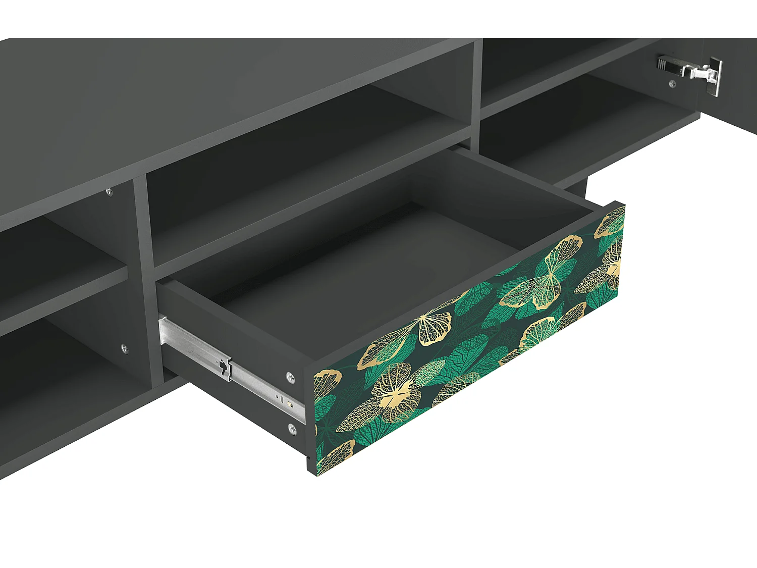 TV-meubel - 170х59х41 cm - T6 - Green Flower, Antraciet