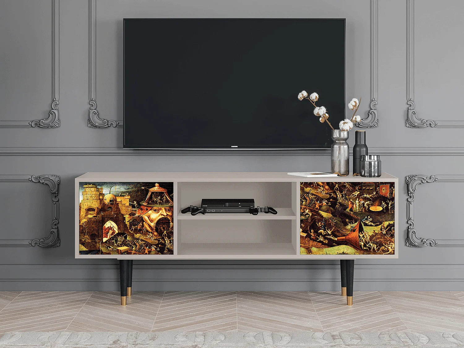 Meuble TV - 170х69х48 cm - T2 - Christ in Limbo, Sable