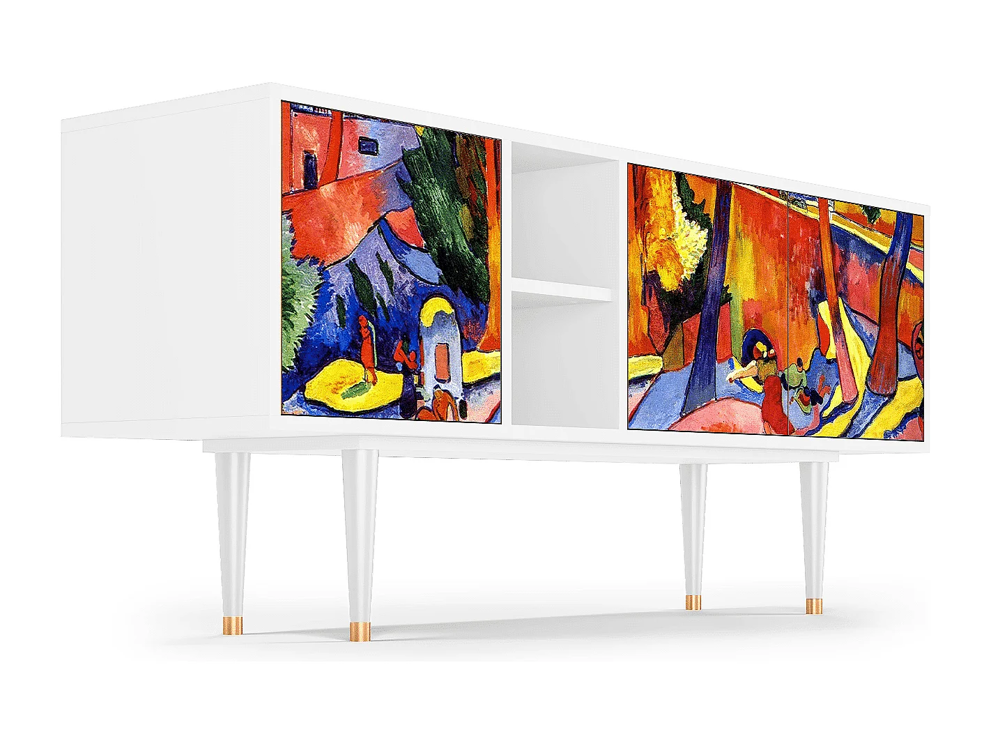 Mobile TV - 150х69х41 cm - T5 - The Turning Road, Bianco