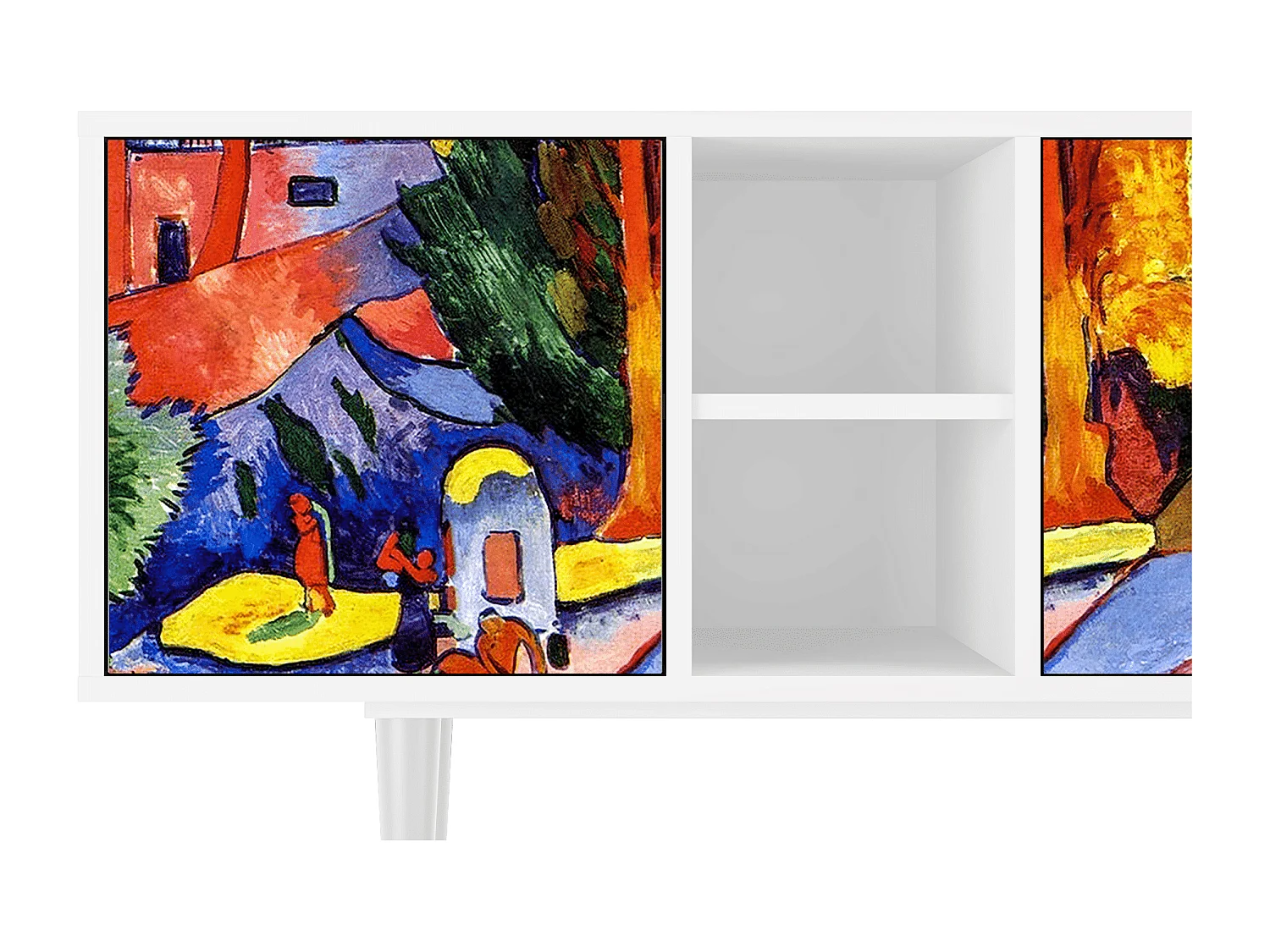 Mobile TV - 150х69х41 cm - T5 - The Turning Road, Bianco